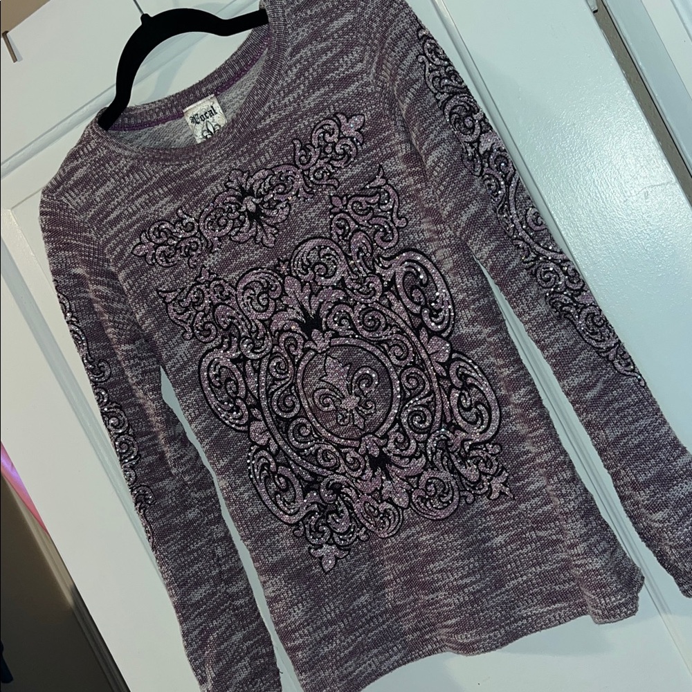 Purple Vocal Long Sleeve Top